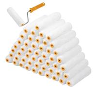 Set di rulli di vernice da 50 pezzi, mini rulli da 6,3 pollici, set rullo di vernice per pareti, soffitti e progetti di pittura per la casa