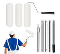 Set di rulli di vernice - Mini Roller Set da 9 pollici essenziali | Roller di vernice in microfibra | Maniche per copertura del ginocchio durevoli per macchie di lattice mobili per gabi