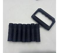 Set di rulli in argilla con 8 motivi e impugnatura comoda per realizzare paesaggi in miniatura e diorami (nero)