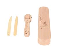 Set di rulli per cuciture, punte e giratori per, kit di utensili da cucito in legno con battitore in faggio e bambù per quilting e ricamo, strumento di pressatura che assorbe