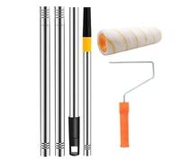 Set Di Rulli per Pittura - 1.2/1.9 M Estensione Del Rullo Di Vernice - Contiene Un'asta Telescopica In Acciaio Inossidabile A 4/6 Sezioni, 1/4 Pennelli A Rullo per Vernice,per Soffitti, Parete