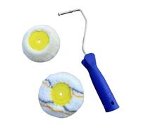 Set di rulli per pittura, rullo per pittura, strumento per pittura ad angolo, bordo a setole spesse, rullo angolare per cartongesso con manico comodo