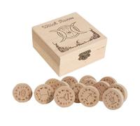 Set di Rune di Legno di Streghe - Set Rune Anziano inciso, Utensili a Legno Naturale | Set di divinazione Witch per rituali, Compagni di tarocchi, vichinghe di magia per Il Lavoro energ