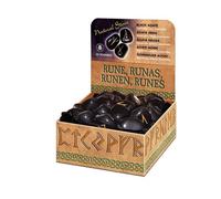 Set Di Rune In Agata Nera Con 25 Pietre Con Borsa E Guida Lo Scarabeo