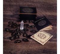 Set di rune in legno per principianti Alfabeto runico Regali da strega