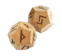 Set Di Rune In Legno - Set Di Rune Da Collezione Da 2 Pezzi, Dadi Runici Piccoli | Dadi Da Divinazione Futhark Elder Intagliati Multiuso, Rune Vichinghe Per Viaggi, Intrattenimento, Meditazione, (1,34
