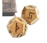Set di rune in legno - Simboli di divinazione nordica incisi, pietre di rune pagane naturali | di casting oracolo artigianale, kit di borse in velluto per meditazione rituale magia