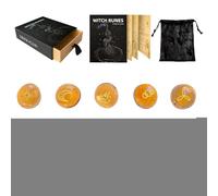 Set di rune - pietre portafortuna incise, set simbolo sacro, kit divinazione con custodia e guida, decorazione spirituale, altare per meditazione, punto sacro per la casa, rituale energia focalizzata
