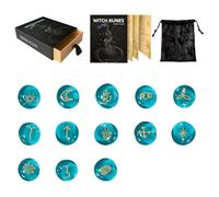 Set di rune - Set di rune da , pietre divinatorie, riutilizzabili e multiuso, strumenti decorativi spirituali con guida e borsa portatile per donne e uomini, per rituali paganesimi