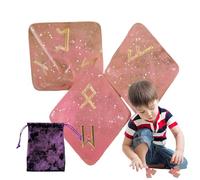 Set di runici, poliedrici, di gioco di previsione di divinazione a 8 facce, divinazione divinazione divinazione, in resina poliedrica set con custodia a cordoncino per