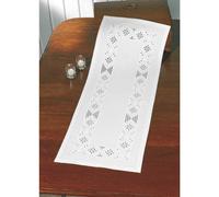 Set di runner da tavola Permin Hardanger "Hardanger bianco", schema di conteggio