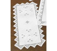 Set di runner da tavola Permin Hardanger "Hardanger", schema di conteggio, 31x71