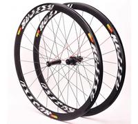 Set di Ruote 700C in Carbonio per Bicicletta da Strada - V Brake, 38 mm Profondità, Clincher, Anteriori e Posteriori - Compatibile Con 8-11 Velocità