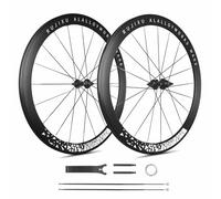 Set Di Ruote A Scatto Fisso 700C, Cerchi In Lega Di Alluminio A Doppia Parete Da 30/40/50mm, Asse Solido, Mozzo Imbullonato Da 100 * 9MM/120 * 10MM, Doppio Filetto Fisso, Freno A V(White,50mm)