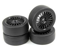 Set Di Ruote Absima Onroad '15-Razze / Slick' Nero 1:10 (4 Pz.)