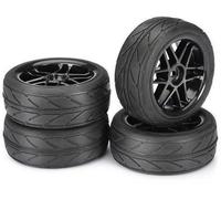 Set Di Ruote Absima Onroad '6-Razze / Profilo' Nero 1:10 (4 Pz.)