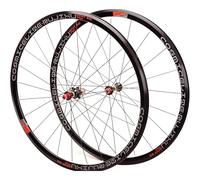 Set Di Ruote Bici 700C Per Cassetta 7 8 9 10 11 Velocità Strada Cerchio Bicicletta Freno V/C Cuscinetti Sigillati Rilascio Rapido 1585G(Nero)