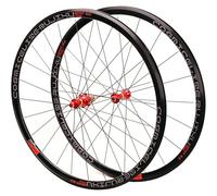 Set Di Ruote Bici 700C Per Cassetta 7 8 9 10 11 Velocità Strada Cerchio Bicicletta Freno V/C Cuscinetti Sigillati Rilascio Rapido 1585G(Rosso)