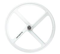 Set Di Ruote Bici A Scatto Fisso 700C A 4 Raggi Cerchi In Lega Leggera Larghezza 33 Mm Bici A Scatto Fisso Anteriore E Posteriore 100x120 Mm(White,Rear Wheel)