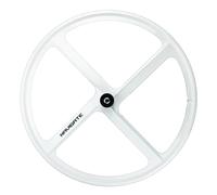 Set Di Ruote Bici A Scatto Fisso 700C A 4 Raggi Cerchi In Lega Leggera Larghezza 33 Mm Bici A Scatto Fisso Anteriore E Posteriore 100x120 Mm(White,Front Wheel)