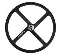 Set Di Ruote Bici A Scatto Fisso 700C A 4 Raggi Cerchi In Lega Leggera Larghezza 33 Mm Bici A Scatto Fisso Anteriore E Posteriore 100x120 Mm(Schwarz,Rear Wheel)
