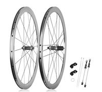 Set Di Ruote Bici Da Corsa 700C Ruota Anteriore E Posteriore Cerchio In Lega Di Alluminio Freni A V Da 30/40/50 Mm Mozzo A Sgancio Rapido Bici Da Corsa Pneumatici Da 23-25-28C 7-12 Velocità(40mm)