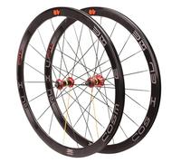 Set Di Ruote Bici Strada 700C Cerchio In Alluminio Profondità 40 Mm/50 Mm Freni A V Ruote Anteriori E Posteriori A Sgancio Rapido Adatte A Cassette Da 8-11 Velocità(Red,40mm)