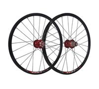 Set Di Ruote Biciclette Pieghevoli Da 16/20'' Ruote BMX Freni A Disco Sgancio Rapido Cerchio In Lega Di Alluminio A Doppia Parete Anteriore 100 Mm Posteriore 135 Mm 8/9/10/11 Velocità(Red_20Inch/406)