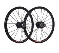 Set Di Ruote Biciclette Pieghevoli Da 16/20'' Ruote BMX Freni A Disco Sgancio Rapido Cerchio In Lega Di Alluminio A Doppia Parete Anteriore 100 Mm Posteriore 135 Mm 8/9/10/11 Velocità(Schwarz)
