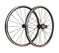 Set Di Ruote BMX 16" 305 Ruota Anteriore Posteriore Per Bici Pieghevole Da 20" 406 451 Freno A V Mozzo Con Cuscinetto Sigillato, Cassetta A 7-11 Velocità, 74*9mm/130*10mm QR(Black hub,20" 406)
