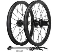 Set di Ruote BMX 305/16'' per Bicicletta Pieghevole, Cerchio 24H con Freno a Disco, mozzo a sgancio rapido 100/135 mm per Cassetta a 7/8/9/10/11 velocità, 1360 g