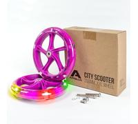 Set di ruote di ricambio per scooter urbani Apollo da 200 mm - Pro Wheels con cuscinetti a sfera ABEC 7, ruote di ricambio per scooter adatte anche per rulli luminosi