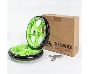 Set di ruote di ricambio per scooter urbani Apollo da 200 mm - Pro Wheels con cuscinetti a sfera ABEC 7, ruote di ricambio per scooter adatte anche per rulli luminosi