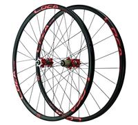 Set Di Ruote For Bicicletta Con Freni A Disco, Lega Alluminio, 26/27,5/29 Pollici, 24 Fori Anteriori, 2 Posteriori, 4 Cuscinetti, Ruota A Sgancio Rapido, 8/9/10/11/12 Velocità(Rojo,29inch)