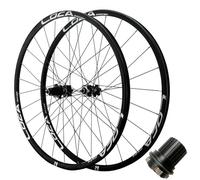 Set Di Ruote For Bicicletta, Pneumatici Anteriori E Posteriori Da 26'', 27,5'' 29'', Con Freno A Disco, Cassetta QR A 12 Velocità, Cuscinetto Del Mozzo (nero-blu, 5 Pollici)(Negro-plata,29inch)