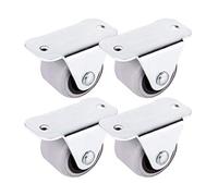 Set di ruote girevoli e orientabili in gomma, 30 mm, con placca e struttura in metallo, misura piccola, adatte per mobili e apparecchi