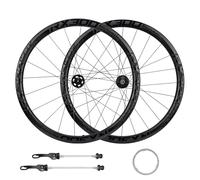 Set Di Ruote In Carbonio Bici Da Strada 700C Profondità 38 Mm Ruota Anteriore E Posteriore QR 100 Mm/135 Mm Mozzo Freno A Disco Cassetta 8/9/10/11/12 Velocità Raggi 20/24 Fori