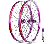 Set di ruote MTB da 26/27,5/29 pollici in lega a doppia parete con asse passante con cuscinetto sigillato freno a disco, compatibile con cassette a 7-11 velocità, perfetto per mountain bike