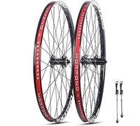 Set di ruote MTB da 26/27,5/29 pollici in lega a doppia parete con asse passante con cuscinetto sigillato freno a disco, compatibile con cassette a 7-11 velocità, perfetto per mountain bike