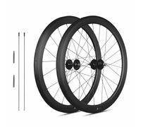 Set Di Ruote Per Bici A Scatto Fisso 700C Ruota Anteriore E Posteriore Da Pista In Carbonio Da 50mm Freni A V, Mozzo Imbullonato 100 * 9MM/120 * 10MM, Per Pignone A Scatto Fisso(1 pair)