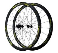 Set di ruote per bici da corsa 700C, in lega di alluminio, freni a V da 40 mm, con cuscinetti sigillati, 24 raggi, rotondi, adatti per cerchione anteriore e posteriore, 8-12 marce