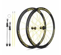 Set Di Ruote Per Bici Da Corsa Da 30/40/50mm, Cerchio A Doppia Parete Freno A V 700C Ruota Anteriore E Posteriore A Sgancio Rapido Da 100/130mm, Cassetta A 7-12 Velocità, 120 Clic(50mm)