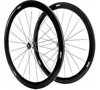 Set di Ruote per Bici da Strada 700C*23C-25C-28C Cerchi in Lega di Alluminio 40/50MM per Freni C/V Compatibili con Trasmissione 7 8 9 10 11 velocità, Mozzi Veloci 20H 120 Scatti,Nero,50mm