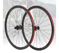 Set di Ruote per Bici da Strada 700C, Cerchi in Lega di Alluminio a Doppia Parete, Ruote Anteriori e Posteriori, Perno Passante, Freno a Disco, mozzi 24H per Cassetta a 8/9/10/11/12 velocità