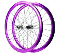 Set di ruote per bici da strada 700c con freno a cerchione con cerchi da 36 mm di profondità, cerchi in lega di alluminio a doppio strato, ruote anteriori e posteriori a 24 fori, freno a disco a sganc