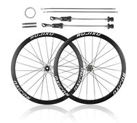 Set Di Ruote Per Bici Da Strada 700C Ruota Posteriore E Anteriore In Lega Di Alluminio Da 35mm, Cerchi Per Bici 24/24 Ore, Freni A Disco Center Lock, Cassette 8-11 Velocità 100/135mm QR(Black)
