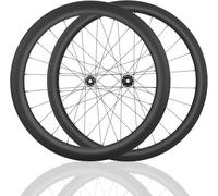 Set di Ruote per Bici da Strada in Fibra di Carbonio 700C Perno Passante Ruota Anteriore E Posteriore Blocco Centrale Freno A Disco Mozzi 24H per Cassetta 8/9/10/11/12 velocità,60mm
