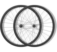 Set di Ruote per Bici da Strada in Fibra di Carbonio 700C Perno Passante Ruota Anteriore E Posteriore Blocco Centrale Freno A Disco Mozzi 24H per Cassetta 8/9/10/11/12 velocità,32mm