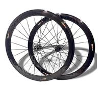 Set Di Ruote Per Bici Da Strada in Lega Di Alluminio 700C Altezza 40/50 Mm Cerchi A Sgancio Rapido 100/135 Mm Anteriore E Ruote 24H Mozzi Freno A Disco Per Cassetta 7-8-9-10-11 Velocità,Nero,50MM