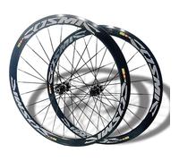Set Di Ruote Per Bici Da Strada in Lega Di Alluminio 700C Altezza 40/50 Mm Cerchi A Sgancio Rapido 100/135 Mm Anteriore E Ruote 24H Mozzi Freno A Disco Per Cassetta 7-8-9-10-11 Velocità,Grigio,50MM